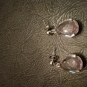 Gold & Pink Post Earrings